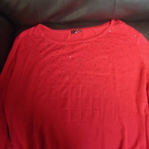 RED GLITTER SWEATER